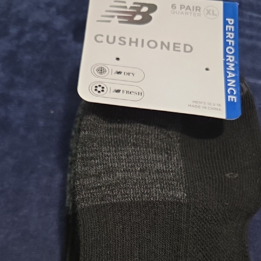 New Balance Performance Cushioned Black Socks